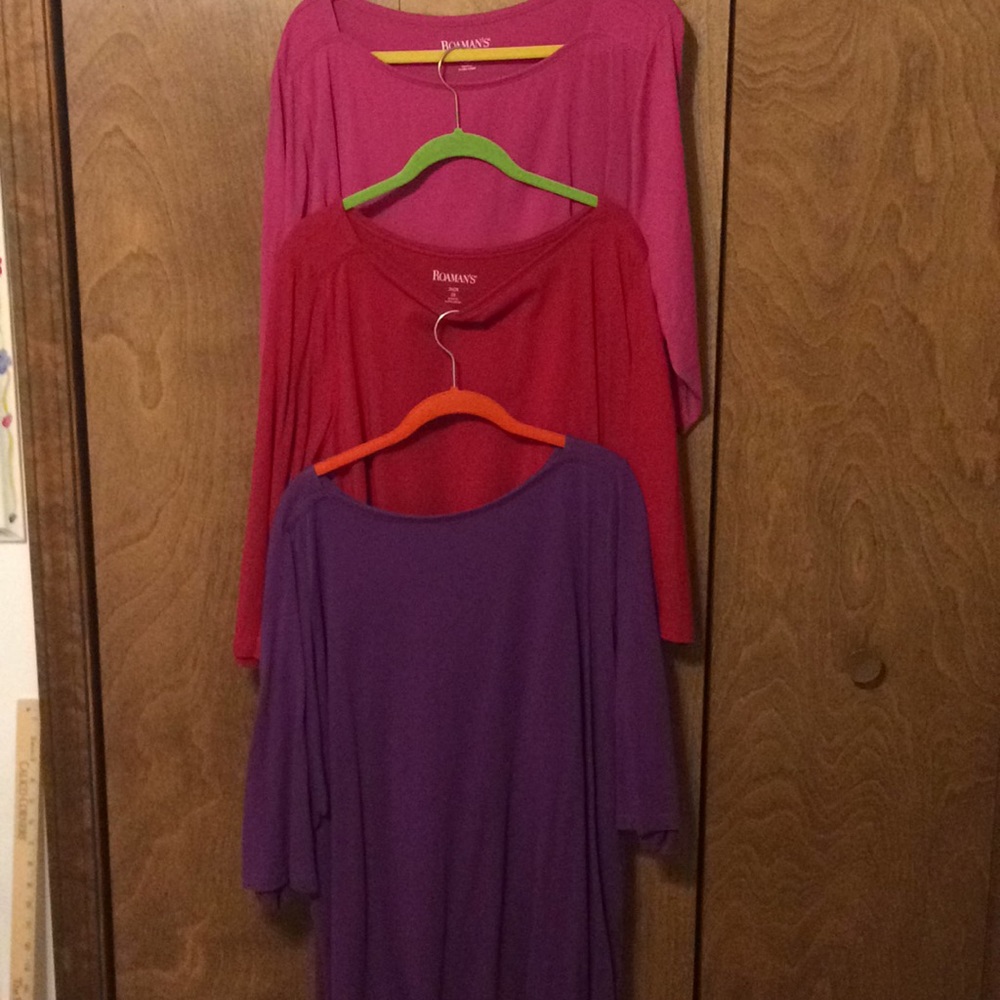 Three cotton tunics